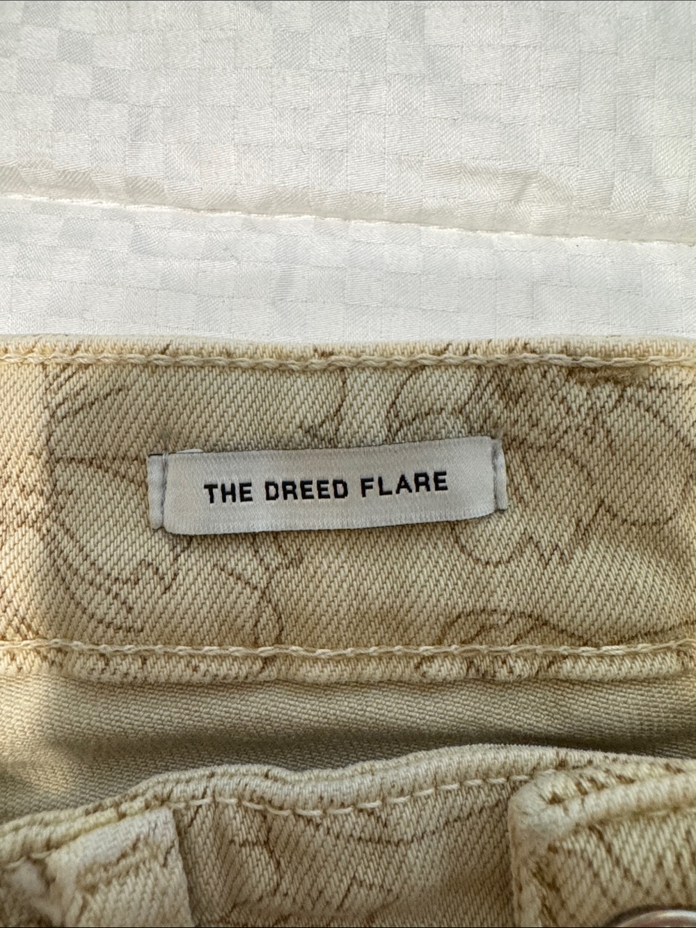 Zara Cream Floral-Print Straight Jeans - Picture 6 of 6